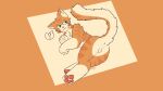 16:9 abys_171 anthro butt butt_focus domestic_cat felid feline felis fur green_eyes hi_res lying male mammal on_side orange_body orange_fur paws smile solo tail widescreen