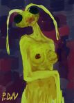 absurd_res antennae_(anatomy) arthropod big_breasts breasts davis91 digital_drawing_(artwork) digital_media_(artwork) female female/female hi_res humanoid insect mantis nipples nude portrait shaded solo tagme