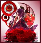  bad_id bad_pixiv_id bandage_over_one_eye gintama harunatsu_fuyuko japanese_clothes kimono male_focus oriental_umbrella purple_hair solo takasugi_shinsuke umbrella 