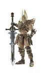  1boy absurdres armor highres male male_focus namco official_art solo soul_calibur soulcalibur_v sword weapon white_knight 