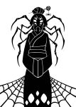2016 8_eyes 8_legs accessory ambient_spider anthro anthro_focus arachnid arthropod arthropod_webbing asian_clothing biped black_and_white breasts clothed clothed_anthro clothed_female clothing digital_drawing_(artwork) digital_media_(artwork) east_asian_clothing female female_focus feral flower hair hair_accessory hairpin hi_res japanese_clothing kimono mandibles monochrome multi_eye pitch_haven plant restricted_palette rose_(flower) scp-2905-1 scp_foundation silhouette simple_background solo solo_focus spider spider_web standing white_background