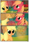  applejack_(mlp) big_macintosh_(mlp) blush brother_and_sister comic cutie_mark dialog dialogue duo english_text equine female feral forest freckles friendship_is_magic fruit horse male mammal my_little_pony pony pyruvate sibling text tree wood 