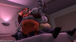16:9 3d_(artwork) anthro balls balls_touching big_breasts big_butt breasts butt digital_media_(artwork) disney female genitals group gynomorph gynomorph/male hi_res huge_breasts intersex intersex/male judy_hopps looking_pleasured male male/female nick_wilde ok_bruh scp-1471-a scp_foundation source_filmmaker thick_thighs tongue tongue_out trio widescreen zootopia