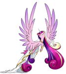  alpha_channel cadence equine female feral friendship_is_magic hair horn horse mammal multi-colored_hair my_little_pony plain_background pony princess_cadance_(mlp) secret-pony solo transparent_background wedding_dress winged_unicorn wings 