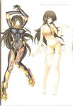  bikini black_hair bodysuit highres miyata_sou muvluv muvluv_alternative muvluv_total_eclipse swimsuit takamura_yui 