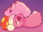 2015 4_toes barefoot big_feet blush clothing feet foot_fetish foot_focus foot_on_face hat hat_only headgear headgear_only headwear headwear_only hi_res huge_feet humanoid_feet hyper hyper_feet mostly_nude night_cap noddy_(kirby) open_mouth plantigrade sleeping solo toe_curl toes two_tone_feet waddling_head yowesephth