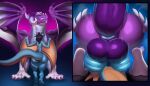 anthro anus balls big_balls big_butt butt dominant dominant_feral dominant_male dragon duo female feral from_front_position genitals grin haavex hi_res huge_balls hyper hyper_balls hyper_genitalia justmegabenewell larger_feral larger_male looking_at_another looking_down_at_another male male/female mating_press puffy_anus scalie sex size_difference smaller_anthro smaller_female smile smirk smirking_at_partner spread_wings tail thick_thighs tonitrux wings