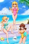  bathing_suit beach blooper chiko_(mario) hair_over_one_eye luma multiple_girls nail_polish nintendo pool princess_daisy princess_peach rosalina rosalina_(mario) rosetta_(mario) sigurd_hosenfeld sigurdhosenfeld super_mario_bros. super_mario_galaxy super_mario_land swimsuit 