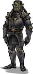 alpha_channel armor beard biped eyebrows facial_hair fingers hair humanoid humanoid_pointy_ears jam_(artist) male mustache not_furry orc simple_background solo transparent_background