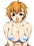  big_breasts bikini breasts isumi_akira kimi_ga_ita_kisetsu orange_hair popsicle swimsuit 
