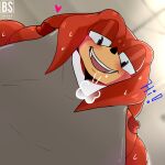absurd_res bacon_sama bodily_fluids hi_res humanoid knuckles_the_echidna male male/male meme muscular nipples pecs sega sonic_boom sonic_the_hedgehog_(series) sweat