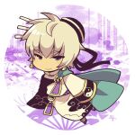  1boy black_hat chibi chibi_only closed_mouth full_body grey_eyes japanese_clothes kotorai looking_at_viewer male_focus musou_orochi no_nose round_image sleeves_past_fingers sleeves_past_wrists taigong_wang white_hair wide_sleeves yin_yang 