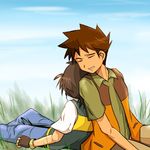  2boys camp friends lowres male male_focus multiple_boys pokemon pokemon_(anime) rest satoshi_(pokemon) sleep sleeping takeshi_(pokemon) 