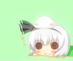  1girl black_eyes chibi female hairband konpaku_youmu konpaku_youmu_(ghost) noiz open_mouth pixiv_thumbnail short_hair silver_hair simple_background solid_circle_eyes tears touhou 