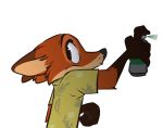  alpha_channel briskby canine caught disney fox male mammal nick_wilde paint simple_background solo spray_paint transparent_background zootopia 