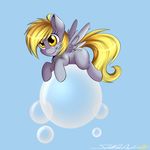 blank_flank bubble derpy_hooves_(mlp) equine female feral flying friendship_is_magic hair horse mammal my_little_pony outside pegasus pony sky solo spittfire wings yellow_eyes young 