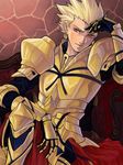  armor blonde_hair drawr earrings fate/zero fate_(series) gilgamesh jewelry male_focus necklace red_eyes solo yuzure_mon 