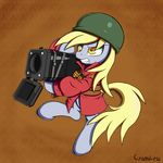  crombiettw derp derpy_hooves_(mlp) equine female feral friendship_is_magic helmet horse mammal my_little_pony parody pegasus pony ranged_weapon rocket_launcher soldier_(team_fortress_2) solo team_fortress_2 weapon wings 