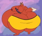 2024 anthro astonkitkat belly big_belly big_moobs big_nipples canid canine clothed clothing fox fur gradient_background hair hi_res huge_belly huge_hips huge_moobs huge_thighs hyper hyper_belly looking_at_viewer looking_back looking_back_at_viewer male mammal moobs morbidly_obese morbidly_obese_anthro morbidly_obese_male nipples obese obese_anthro obese_male overweight overweight_anthro overweight_male purple_background pyrocynical red_body red_fur red_nipples simple_background solo standing thick_thighs topless topless_male underwear white_hair wide_hips yellow_clothing yellow_sclera yellow_underwear