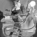 absurd_res anthro castle castlevania doctordj duo female hi_res konami male mammal melee_weapon monochrome moon murid murine rat rodent sword vampire weapon whip