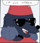 anthro black_body black_fur canid canine canis clothing comic comic_panel domestic_dog fur gatorbeanjava hat headgear headwear hi_res magic_user male mammal megg_mogg_&amp;_owl mike_(megg_mogg_&amp;_owl) redraw shaggy_fur solo solo_focus wizard_hat wizard_robe