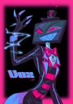 absurd_res character_name clothed clothing demon demon_humanoid electricity electronics enaic31 for_a_head hazbin_hotel hi_res humanoid male object_head screen screen_face screen_head sharp_teeth solo teeth television tv_head vox_(hazbin_hotel)