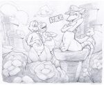 balls blush blush_lines bush_(disambiguation) clothing cloud crossed_arms eyes_closed flower fur fur_tuft genitals half-closed_eyes halo-pano hat headgear headwear humiliation koopa koopa_troopa laughing_at line_art looking_annoyed male mammal mario_bros murid murine narrowed_eyes nintendo nude_male pen_(artwork) penis pipe plant rat rodent scalie stuck stuck_in_pipe traditional_media_(artwork) tuft wide_hips