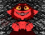  agony angry animated anthro bellsosu_(fursona) canid canine canis cheek_tuft claws clothed clothing colored digital_media_(artwork) facial_tuft female frustrated fur jewelry lipstick low_res makeup mammal markings necklace paws red_body red_fur simple_background smile smiling_at_viewer sosu-the-blue-wolf triggered tuft wolf yellow_eyes 