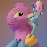 1:1 3d_(artwork) avian avian_feet beak bird blue_body digital_media_(artwork) equid equine fan_character feathered_crest feathered_wings feathers feral feral_pred feral_prey galliform green_eyes gryphon gyro_feather gyro_tech hair hasbro head_crest hi_res hooves horn larger_pred male male_pred male_prey mammal mane my_little_pony mythological_avian mythological_creature mythological_equine mythology oral_vore peafowl percy_technic phasianid pink_body pink_hair quadruped unicorn unicorn_horn vore wings