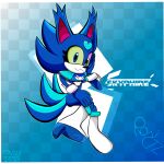  3_tails absurd_res anthro bracelet fan_character female happy hi_res high_boots jewelry long_ears looking_at_viewer multi_tail ronictz sega solo sonic_the_hedgehog_(series) tail 