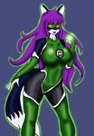  2 art big_breasts black black_fur blackwind_zero breasts canine cosplay dc_comics fan female fox fur grey_background hair invalid_color lantern lantern_corps mammal mother outfit parent piece pink_hair plain_background solo toni_serinn 