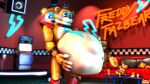16:9 abdominal_bulge animatronic anthro arcade_machine bear belly big_belly five_nights_at_freddy&#039;s five_nights_at_freddy&#039;s:_security_breach furniture glamrock_freddy hachi_doggo hands_on_belly hi_res holding_belly inside looking_at_belly machine male male_pred mammal navel navel_outline neon_lights neon_sign obese obese_anthro obese_male overweight overweight_anthro overweight_male plushie robot robot_anthro satisfied satisfied_look scott_cawthon scottgames sign sofa solo speaker standing steel_wool_studios unseen_prey vore widescreen
