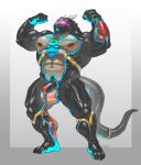 2024 2_horns abs anthro barazoku biceps big_muscles biped chastity_cage chastity_device curved_horn dragon griffin_(awpdragon) hi_res horn hypnosis luke_c419 male mind_control muscular muscular_anthro muscular_male muscular_sub mythological_creature mythological_scalie mythology pecs scalie solo submissive submissive_anthro submissive_male transformation