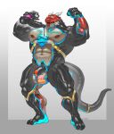 2024 2_horns abs anthro barazoku biceps big_muscles biped chastity_cage chastity_device curved_horn dragon griffin_(awpdragon) hi_res horn hypnosis luke_c419 male mind_control muscular muscular_anthro muscular_male muscular_sub mythological_creature mythological_scalie mythology pecs scalie solo submissive submissive_anthro submissive_male transformation