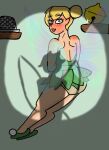 artist_xeinaarts bell blush caught caught_off_guard clothed clothing diaper disney disney_fairies dress embarrassed fairy female green_clothing green_dress human insect_wings mammal peter_pan pixie signature solo tinker_bell wearing_diaper wings 