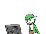  animated captainbitchninja captainbitchninja_(artist) celebrity_paradox computer english_text gardevoir horrified nintendo plain_background pok&#233;mon reaction reaction_image red_eyes sick surprise tears text video_games white_background 