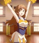 animated animated_gif armpits cheerleader chuunibyou_demo_koi_ga_shitai! hair_ornament hairclip lowres nibutani_shinka screencap solo 