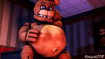 16:9 abdominal_bulge animatronic anthro bear belly big_belly bow_tie dark_room five_nights_at_freddy&#039;s five_nights_at_freddy&#039;s_2 furniture hand_behind_head hand_on_belly hand_over_head looking_at_belly looking_pleasured machine male male_pred mammal navel navel_outline obese obese_anthro obese_male on_table overweight overweight_anthro overweight_male robot robot_anthro satisfied satisfied_look scott_cawthon scottgames sitting sitting_on_table solo table unseen_prey vore widescreen withered_freddy_(fnaf) yoshua40sfm