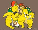 4_fingers 5:4 absurd_res aged_up anal anal_fingering anal_juice anal_penetration anthro armband balls big_butt bodily_fluids bowser bowser_jr. bracelet butt claws cum cum_in_ass cum_inside duo father_(lore) father_and_child_(lore) father_and_son_(lore) feet fellatio fingering fingering_self fingers genital_fluids genitals hair hi_res horn indirect_incest_(lore) jewelry koopa koopa_clown_car looking_at_viewer male male/male mario_bros masturbation multiple_penetration muscular muscular_male nintendo nipples oral parent_(lore) parent_and_child_(lore) parent_and_son_(lore) penetration penile penis ponytail red_eyes scalie sex shell son_(lore) spaca spiked_armband spiked_bracelet spiked_tail spikes spikes_(anatomy) spread_butt spreading tail tail_fetish tail_in_ass tail_insertion tail_play yellow_body