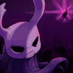 1:1 2024 2_horns absurd_res black_body black_eyes cloak clothed clothing digital_media_(artwork) duo grey_prince_zote_(hollow_knight) hi_res holding_melee_weapon holding_object holding_sword holding_weapon hollow_knight horn male melee_weapon mouth_closed raised_arm shaded shadow sharpski solo sword sword_on_back team_cherry weapon wooden_sword zote_(hollow_knight)
