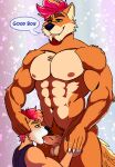 abs anthro anthro_on_anthro anthro_penetrated anthro_penetrating anthro_penetrating_anthro areola balls biped body_hair bright_colors canid canine canis chest_hair daddytwinkle duo erection fellatio genitals glistening glistening_hair good_boy hair hi_res male male/male male_anthro male_penetrated male_penetrating male_penetrating_male mammal muscular muscular_anthro muscular_male nipples oral pecs penetration penile penis penis_in_mouth pubes sex tail vein veiny_penis wolf