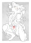 ahegao anthro bodily_fluids bound canid canine cum cumshot ejaculation fox genital_fluids hi_res kneeling looking_pleasured male mammal saveslot shaking solo sweat tentacles trembling