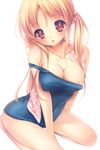  areola cleavage erect_nipples momoi_komomo school_swimsuit swimsuits 