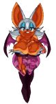  anthro bat big_breasts breasts bytesduh capcom cleavage clothed clothing cosplay darkstalkers female hi_res looking_at_viewer mammal morrigan_aensland rouge_the_bat sega simple_background solo sonic_the_hedgehog_(series) white_background wings 