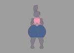 2024 animated anthro big_butt bonnie_hopps bottomwear butt clothed clothing disney eyebrows eyelashes female fully_clothed fur grey_background grey_body grey_fur huge_butt lagomorph leporid mammal mature_female mr_dark_and rabbit rear_view shaking_butt shirt short_playtime simple_background skirt solo thick_thighs tight_clothing topwear twerking wide_hips zootopia