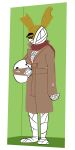 1:2 2023 absurd_res anthro april_marchand_may_(roommates) bandage bandage_on_face bandaged_arm bandaged_leg clothed clothing digital_media_(artwork) female five_nights_at_freddy&#039;s five_nights_at_freddy&#039;s_3 gglloooopp hi_res lagomorph leporid looking_at_viewer mammal rabbit roommates:motha scottgames simple_background solo springtrap_(fnaf) yellow_body