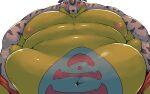 2024 anthro asian_clothing bandai_namco belly_overhang blue_body blue_fur blush bottomwear clothing digimon digimon_(species) east_asian_clothing fur gabu_(saintdraconis) gabumon hands_on_own_belly hi_res horn japanese_clothing male mawashi moobs morbidly_obese morbidly_obese_anthro morbidly_obese_male musclegut muscular navel obese obese_anthro obese_male orange_eyes overweight overweight_anthro overweight_male pecs saintdraconis scales solo sumo_wrestler tight_bottomwear tight_clothing yellow_body yellow_scales