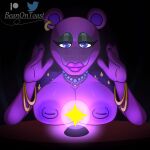 1:1 2023 4_fingers abstract_background animatronic anthro areola artist_name beanontoast big_areola big_breasts blue_eyes bracelet breast_rest breasts common_hippopotamus digital_drawing_(artwork) digital_media_(artwork) ear_piercing ear_ring eyelashes eyeshadow female fingers five_nights_at_freddy&#039;s five_nights_at_freddy&#039;s_vr:help_wanted_2 fortune_teller gem green_eyeshadow hi_res hippopotamid jewelry lipstick looking_at_viewer machine makeup mammal mystic_hippo_(fnaf) necklace nipples patreon patreon_logo pearl_(gem) pearl_necklace piercing purple_body purple_lipstick ring_piercing robot scottgames smile solo twitter twitter_logo watermark