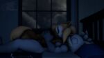 16:9 3d_(artwork) adam_(juicyducksfm) anthro bed bedroom breasts brown_body brown_skin canid canine canis clock clothing collar digital_media_(artwork) duo fan_character female fur furniture grey_body grey_fur hi_res hug idw_publishing juicyducksfm lying_on_another male male/female mammal muscular muscular_anthro muscular_male night nude sega sleeping sleeping_together sonic_the_hedgehog_(comics) sonic_the_hedgehog_(idw) sonic_the_hedgehog_(series) source_filmmaker_(artwork) underwear whisper_the_wolf white_body white_fur widescreen wolf yellow_body yellow_fur
