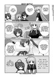  6+girls =_= ahoge bow braid caro_ru_lushe comic crying erio_mondial fate_testarossa fingerless_gloves gloves greyscale hard_translated lyrical_nanoha magical_girl mahou_shoujo_lyrical_nanoha_strikers mikage_takashi military military_uniform monochrome multiple_girls planet streaming_tears subaru_nakajima takamachi_nanoha teana_lanster tears translated twin_braids twintails uniform vita 